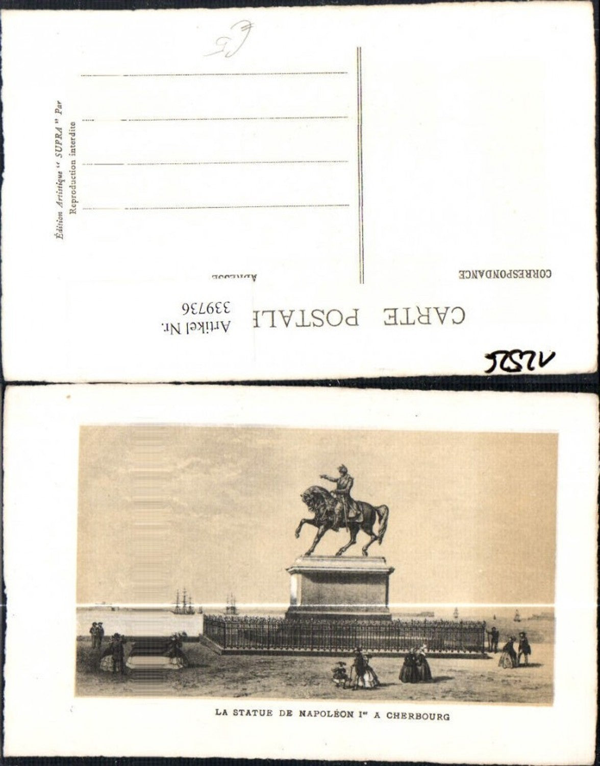 339736,Politiker La Statue de Napoleon I a Cherbourg