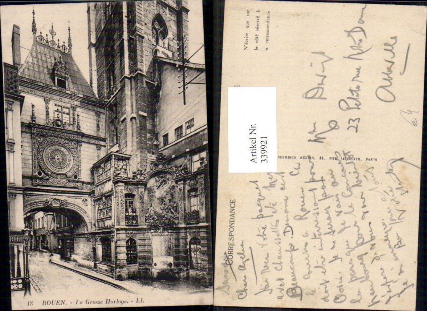 339921,Haute-Normandie Seine-Maritime Rouen La Grosse Horloge Uhr