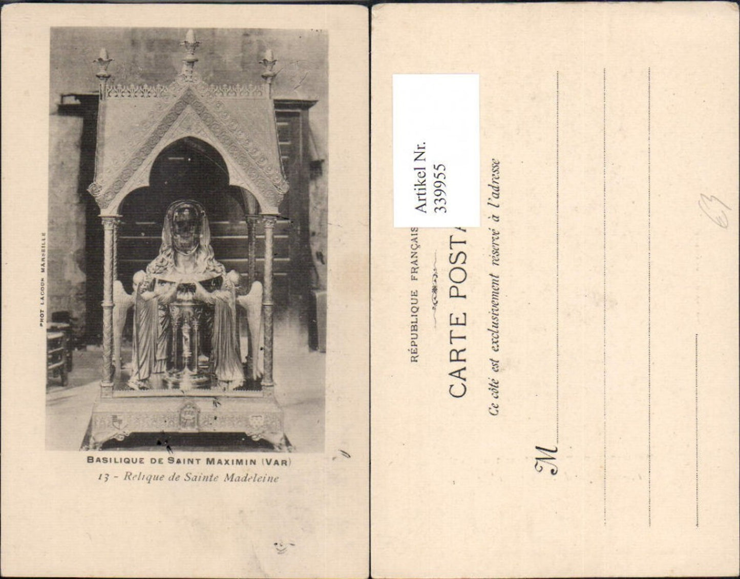 339955,Provence-Alpes-Cote-Azur Var Basilique Saint-Maximin-la-Sainte-Baume Relique de Saint Madeleine