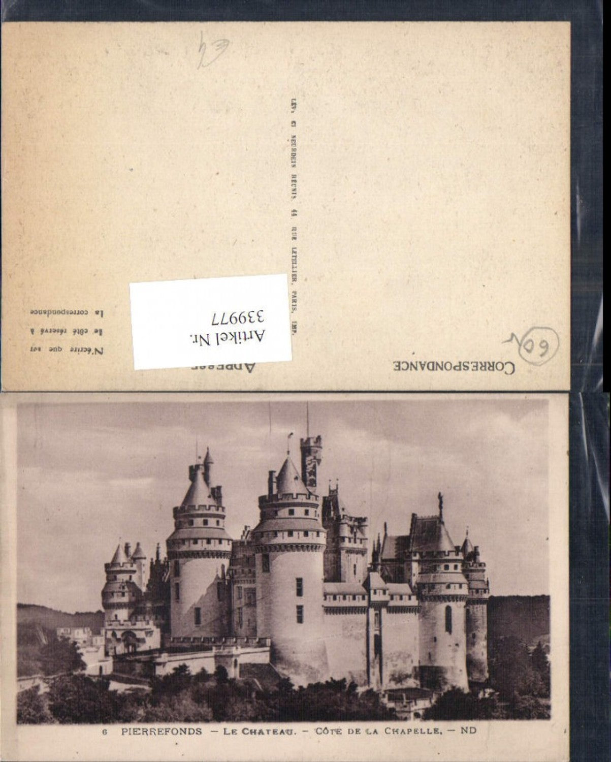 339977,Picardie Oise Pierrefonds Chateau Schloss Cote de la Chapelle Kapelle