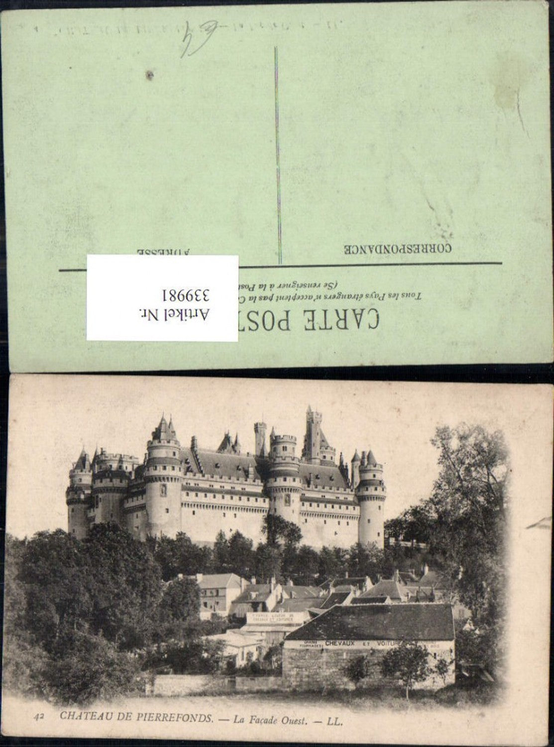 339981,Picardie Oise Pierrefonds Chateau Schloss La Facade Ouest