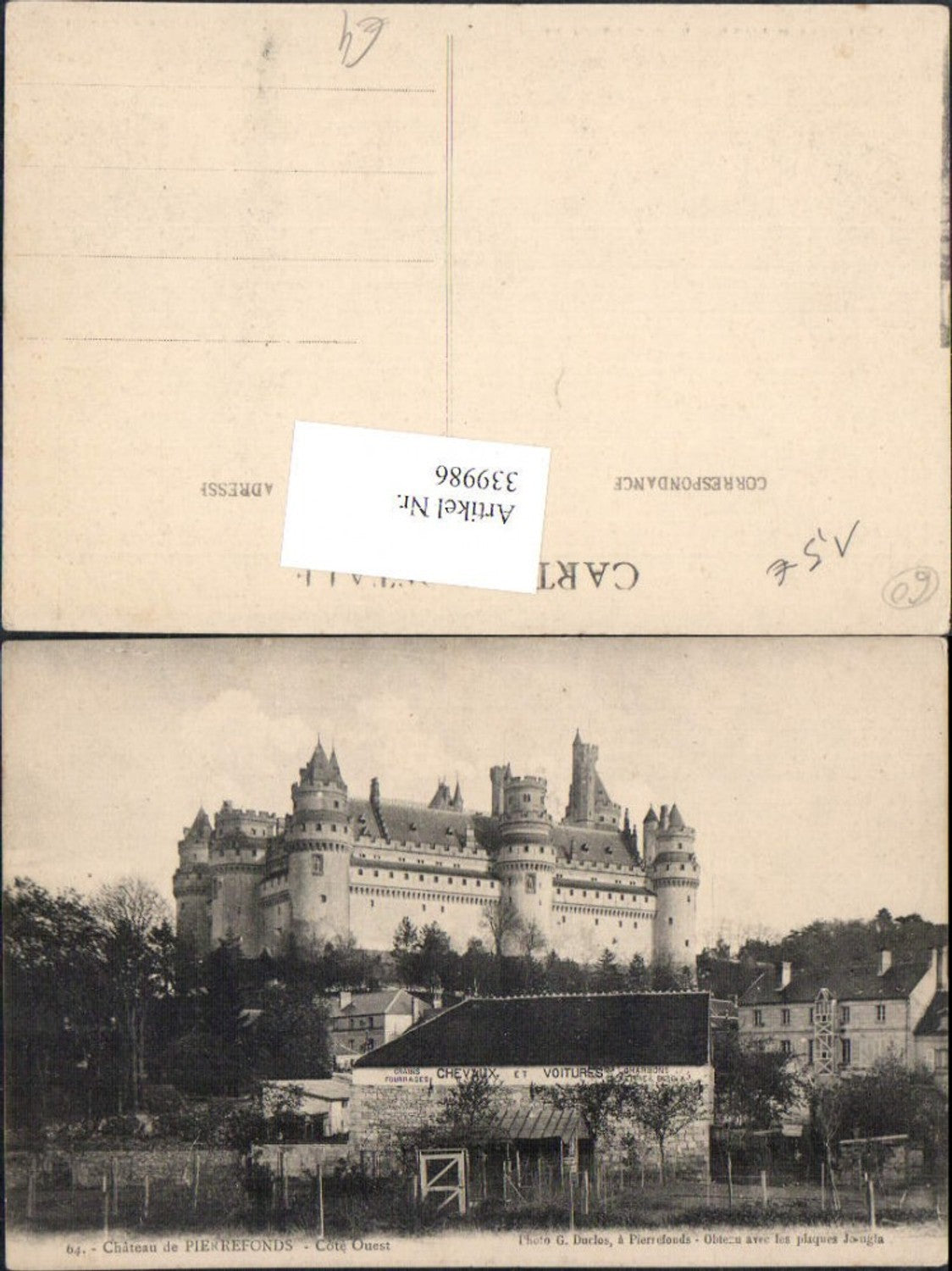339986,Picardie Oise Pierrefonds Chateau Schloss Cote Ouest