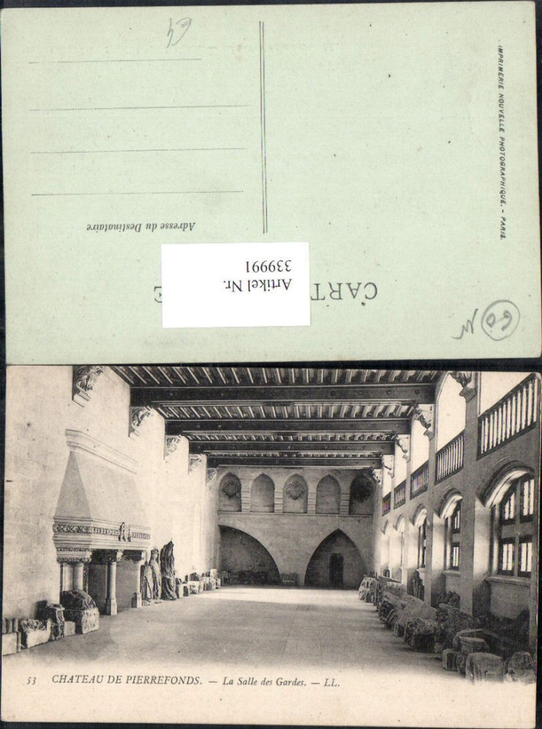 339991,Picardie Oise Pierrefonds Chateau Schloss La Salle des Gardes