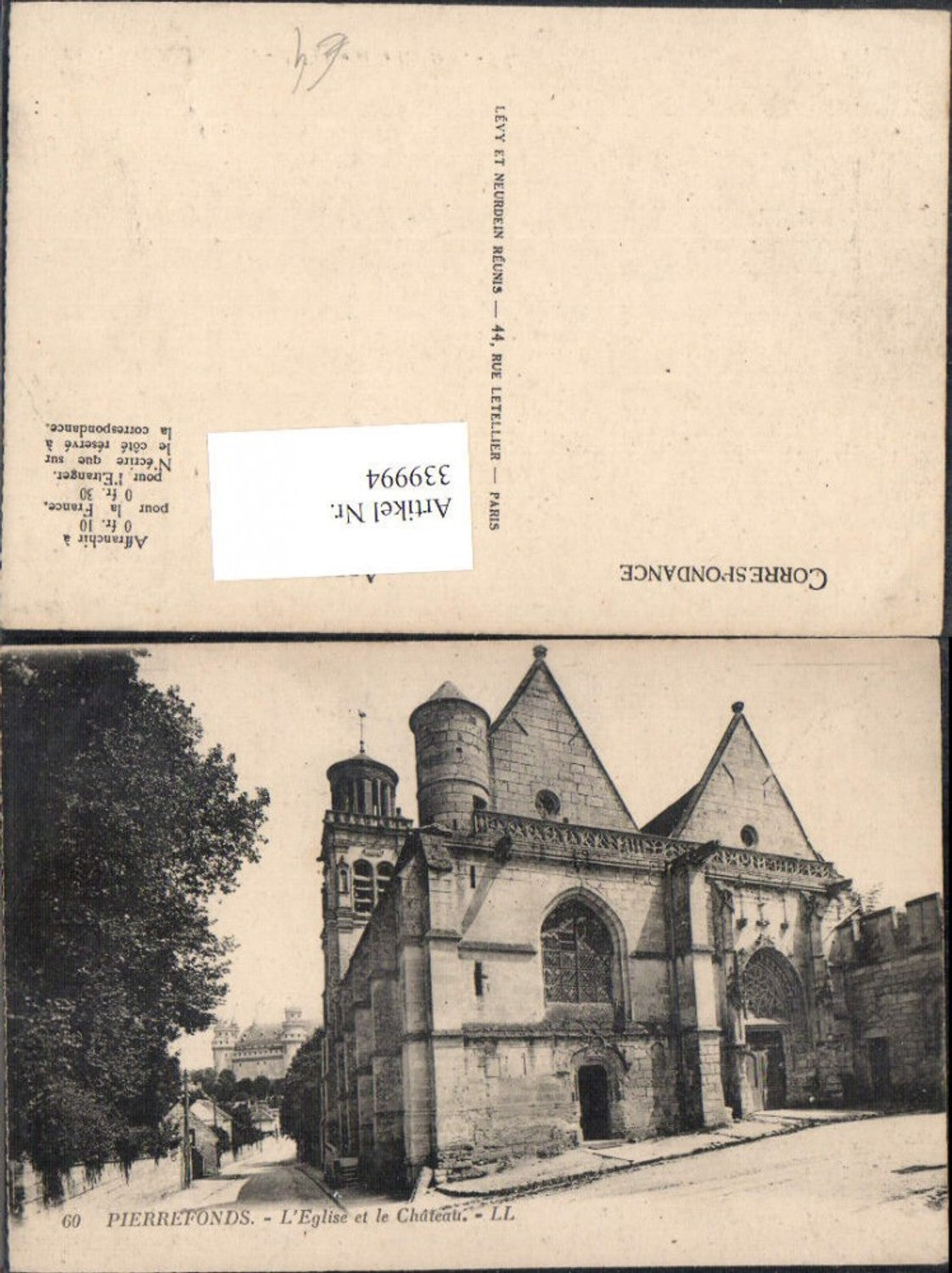 339994,Picardie Oise Pierrefonds Chateau Schloss L Eglise et le Chateau