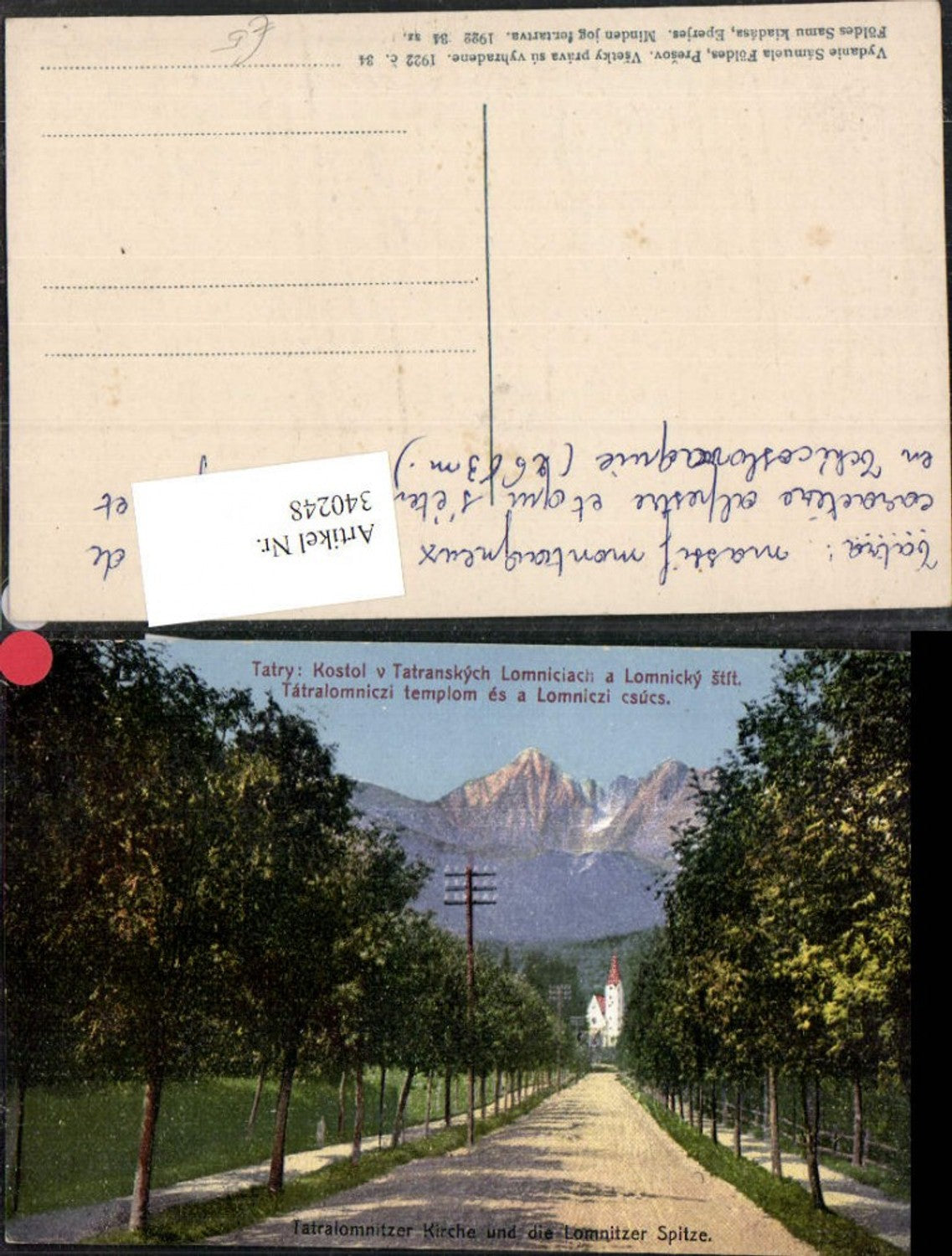 Alte Ansichtskarte – Old Postcard