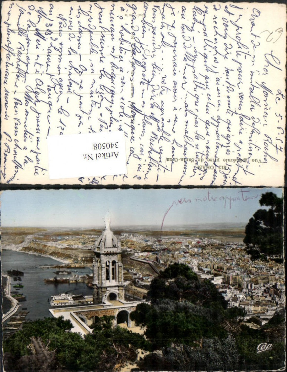 340508,Oran Vue Generale prise de Santa-Cruz Totale Festung