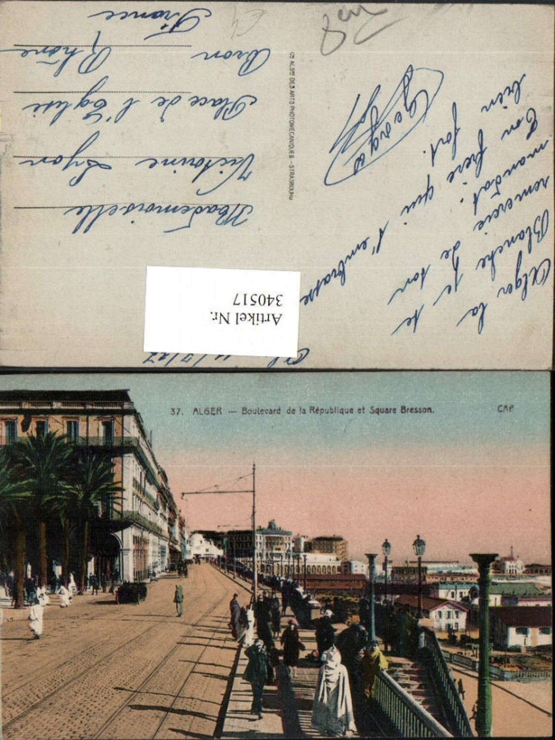 340517,Alger Algier Boulevard de la Republique et Square Bresson Straßenansicht