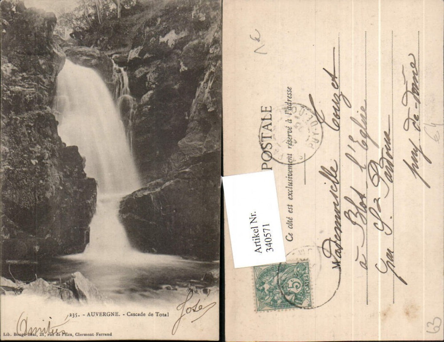 340571,Auvergne Puy de Dome Cascade de Total Wasserfall