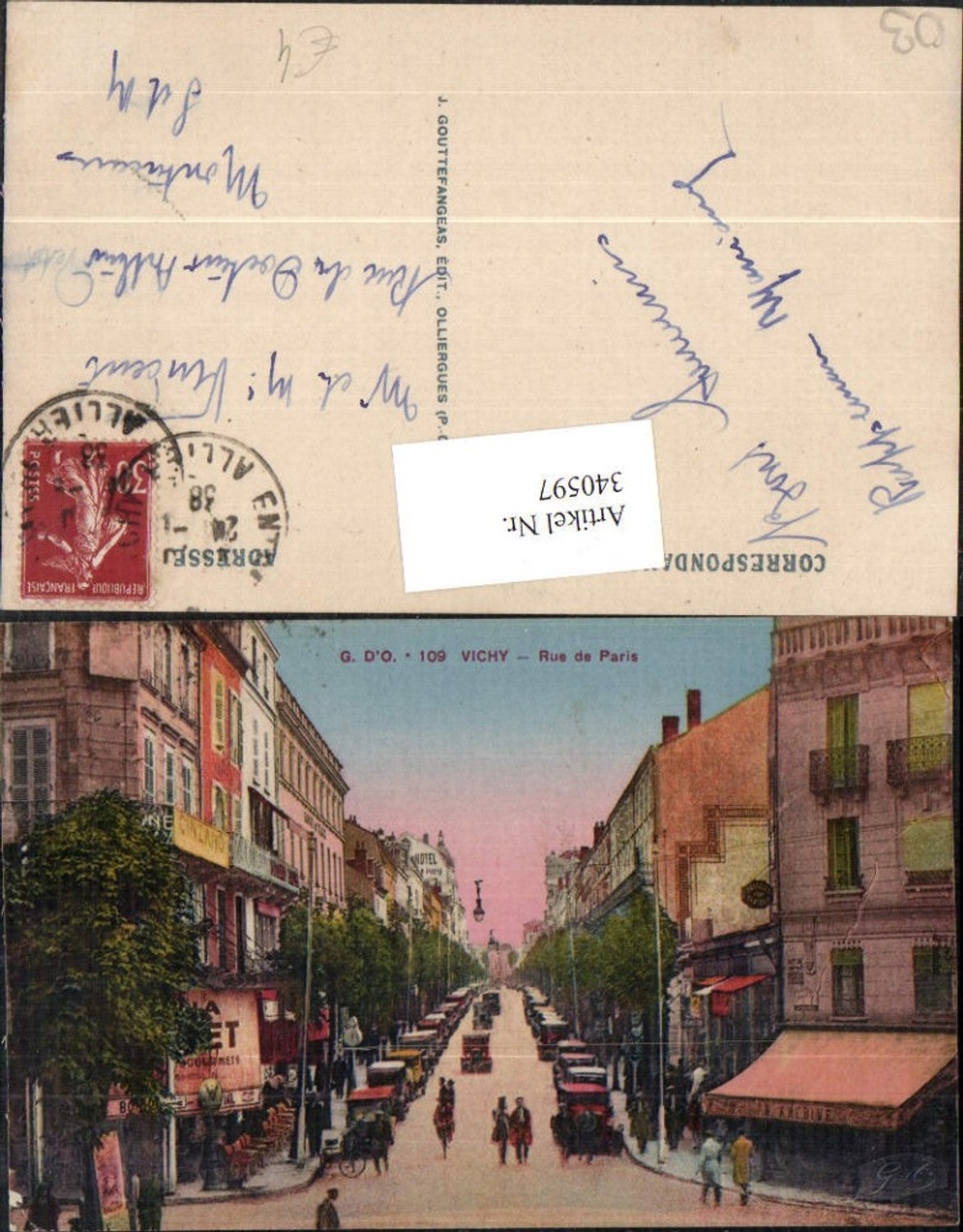 340597,Auvergne Allier Vichy Rue de Paris Straßenansicht Geschäfte