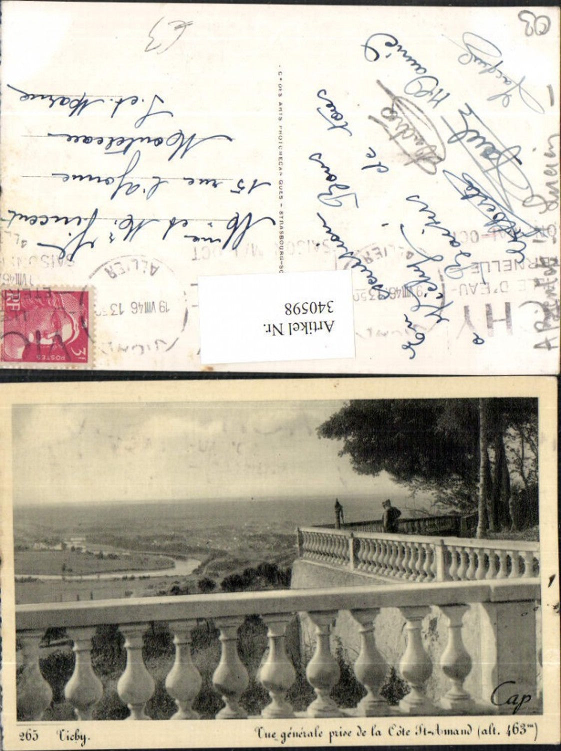 340598,Auvergne Allier Vichy Vue generale prise de la Cote St-Amand