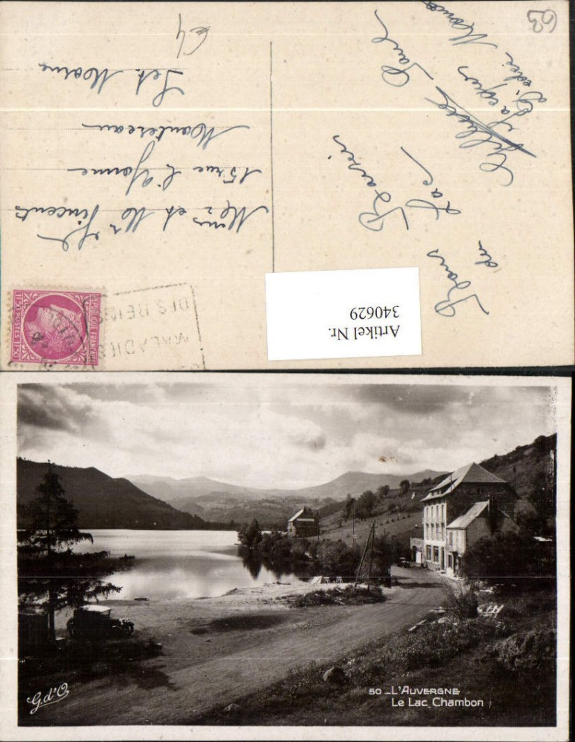 340629,Auvergne Puy-de-Dome Le Lac Chambon See Haus Gebäude