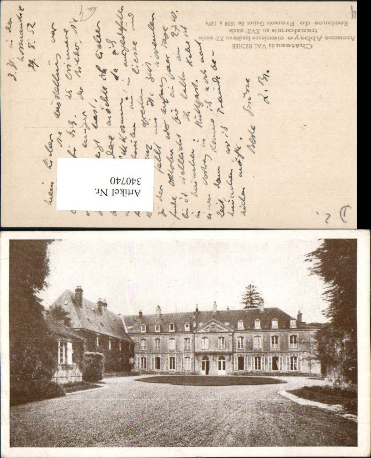 340740,Basse-Normandie Calvados Chateau du Val richer Schloss