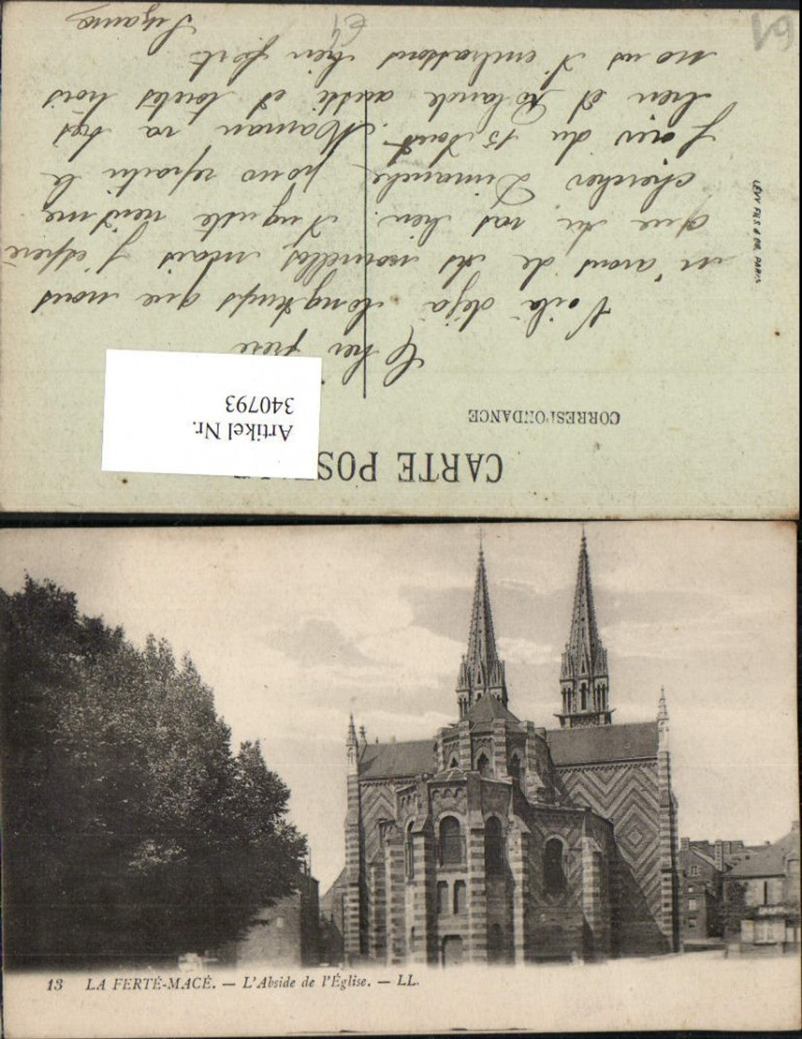 340793,Basse-Normandie Orne La Ferte-Mace L'Abside de l'Eglise Kirche