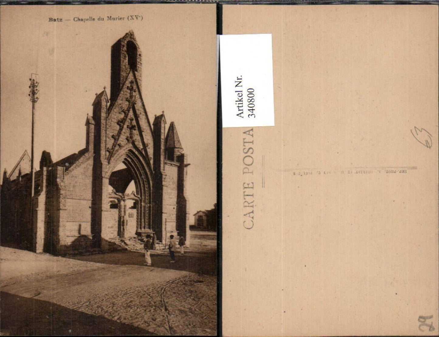 340800,Bretagne Finistere Batz Chapelle du Murier Kapelle