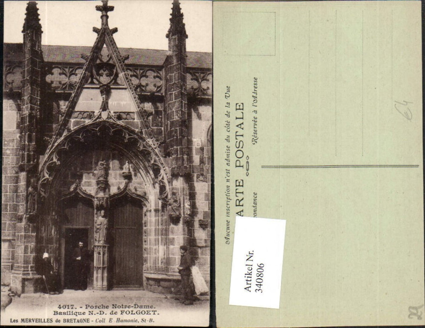 340806,Bretagne Finistere Folgoet Porche Notre-Dame Basilique Kirchenportal
