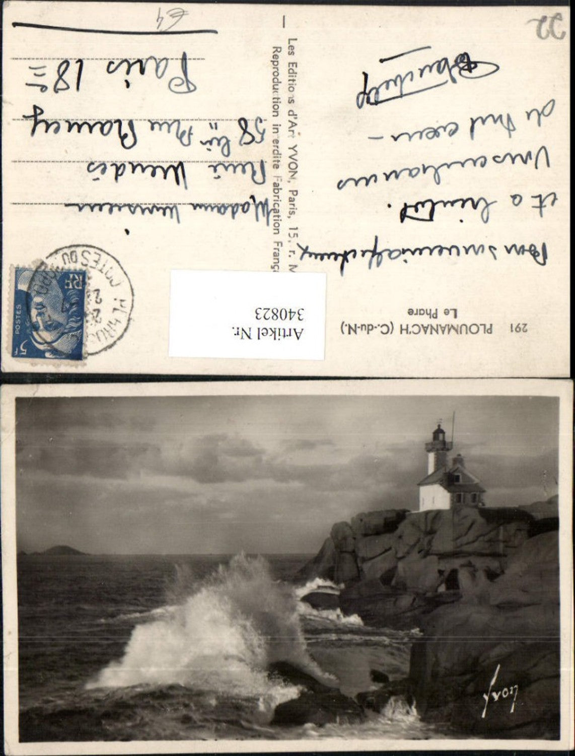 340823,Bretagne Cote-Amor Ploumanach Le Phare Leuchtturm Küste