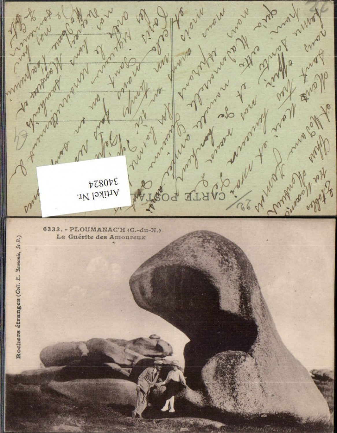 340824,Bretagne Cote-Amor Ploumanach La Guerite des Amoureux Felsen