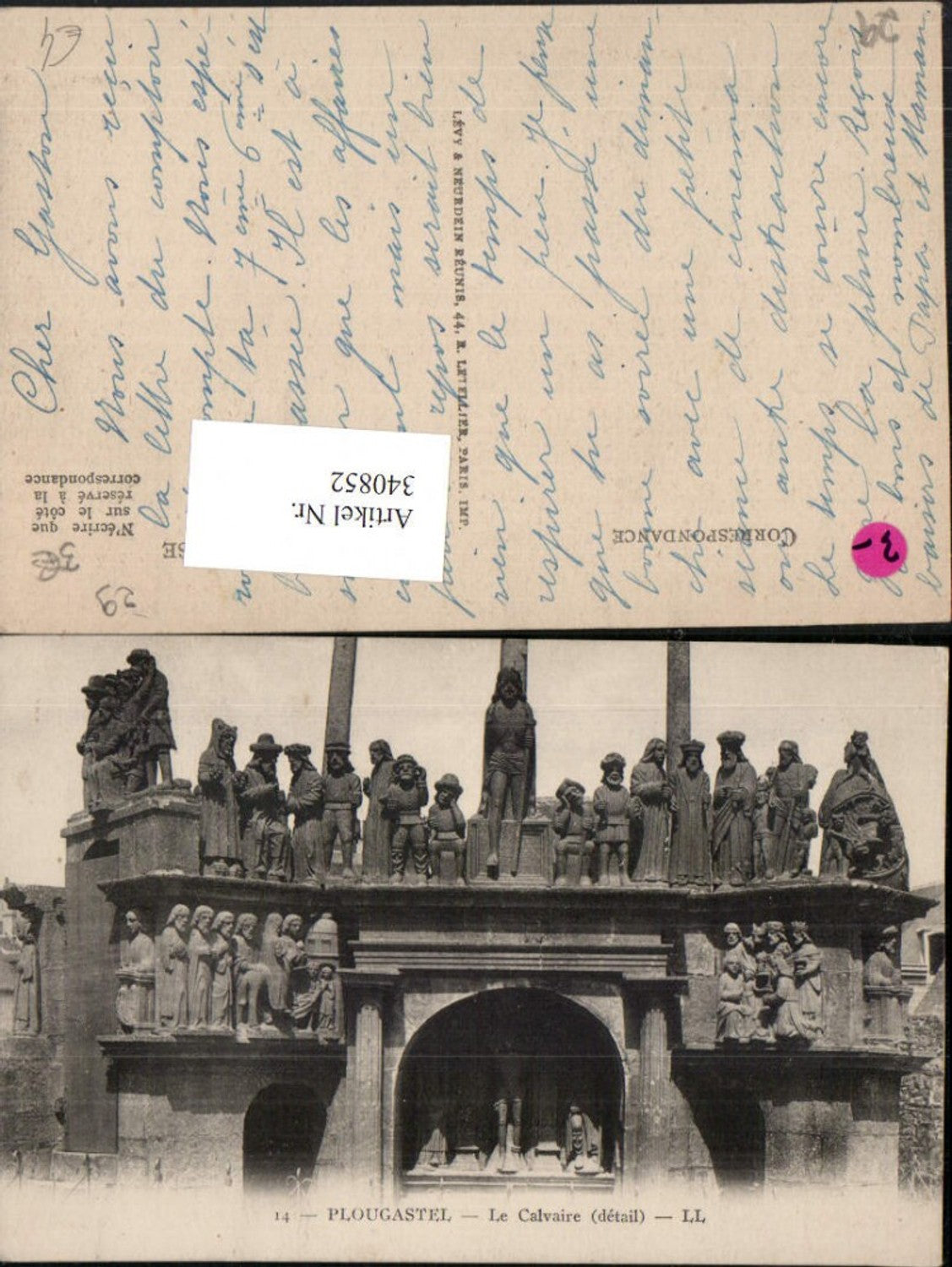 340852,Bretagne Finistere Plougastel Le Calvaire Kalvarie Statue Detailansicht