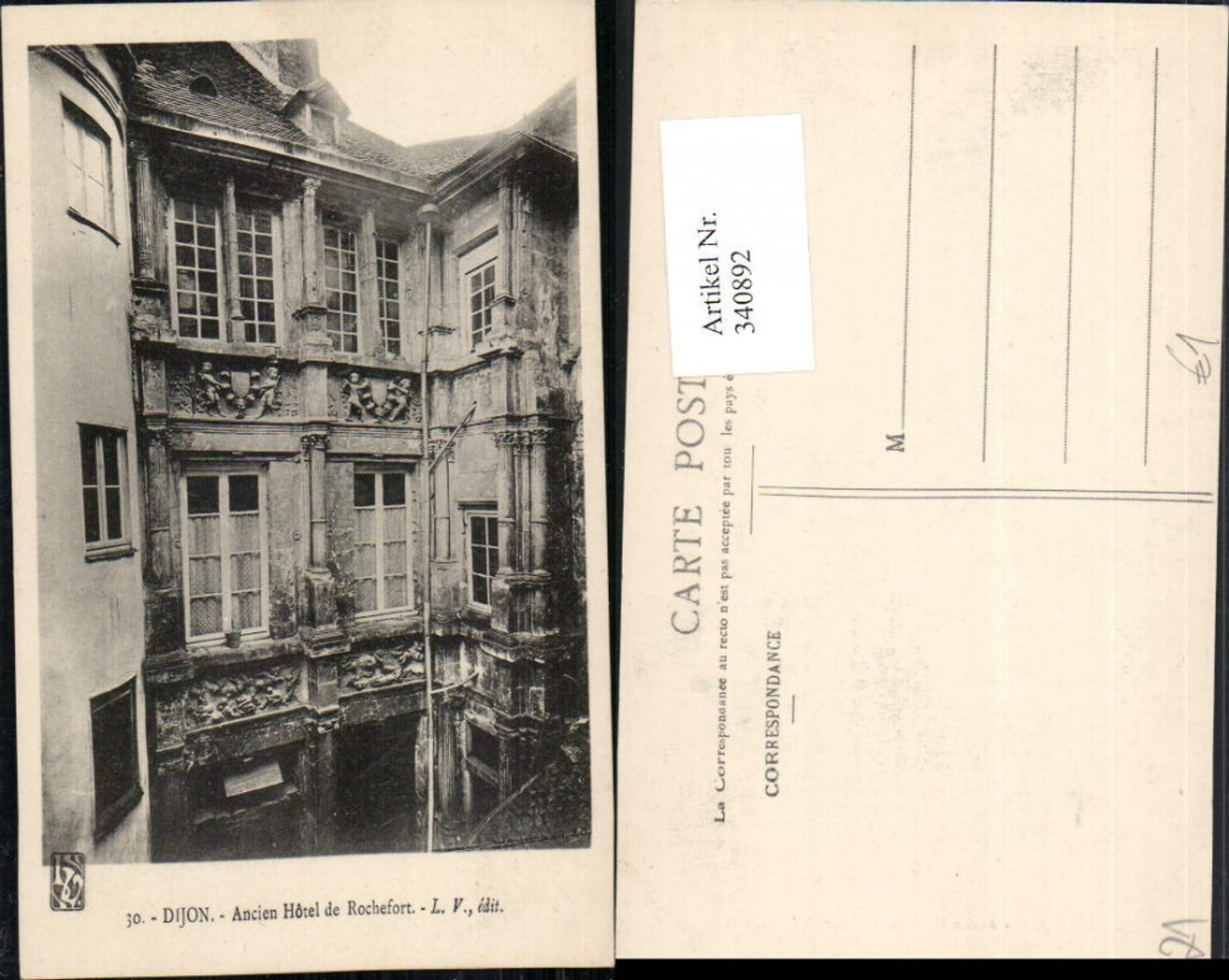 340892,Burgund Cote-Or Dijon Ancien Hotel de Rochefort Ansicht