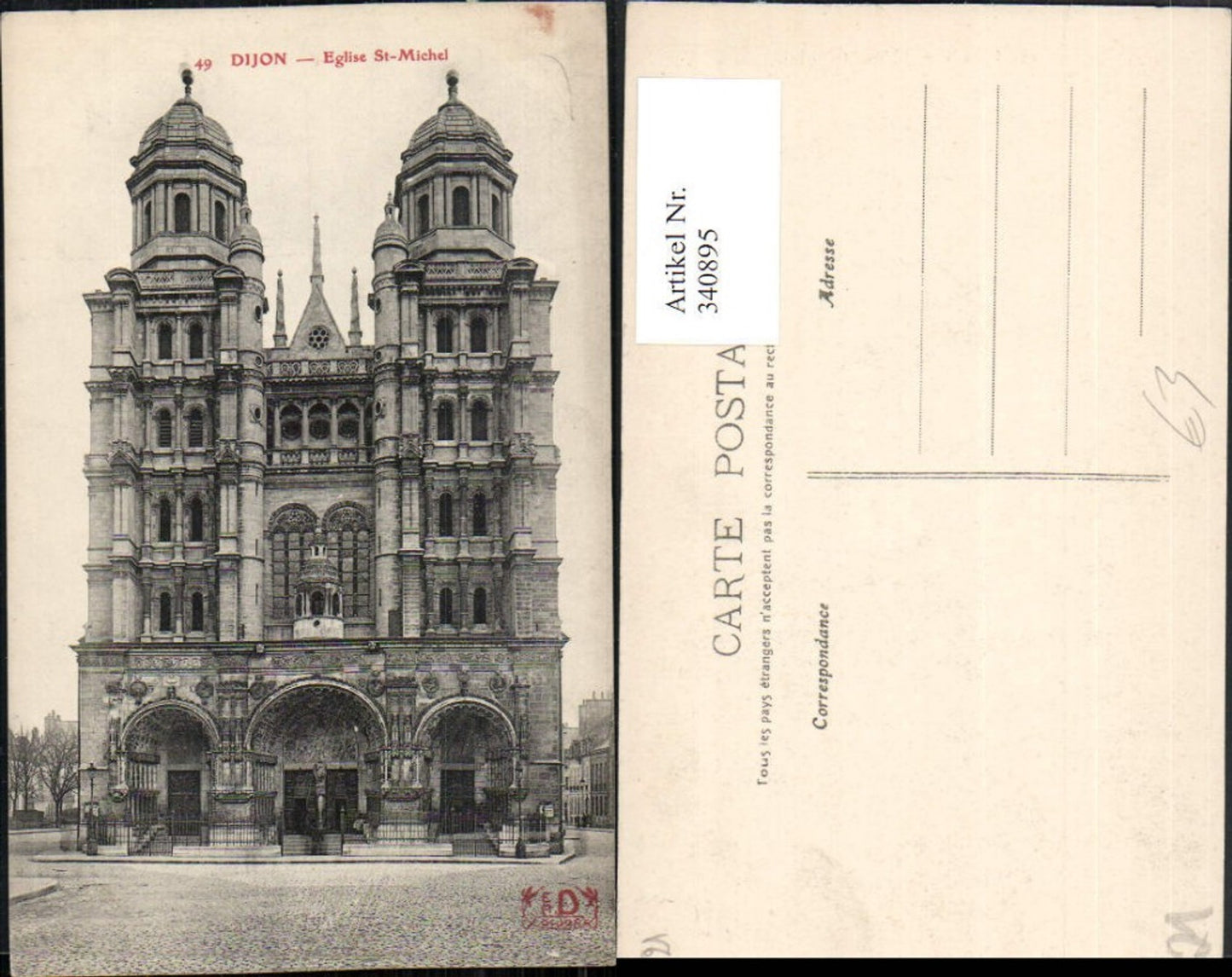 340895,Burgund Cote-Or Dijon Eglise St-Michel Kirche