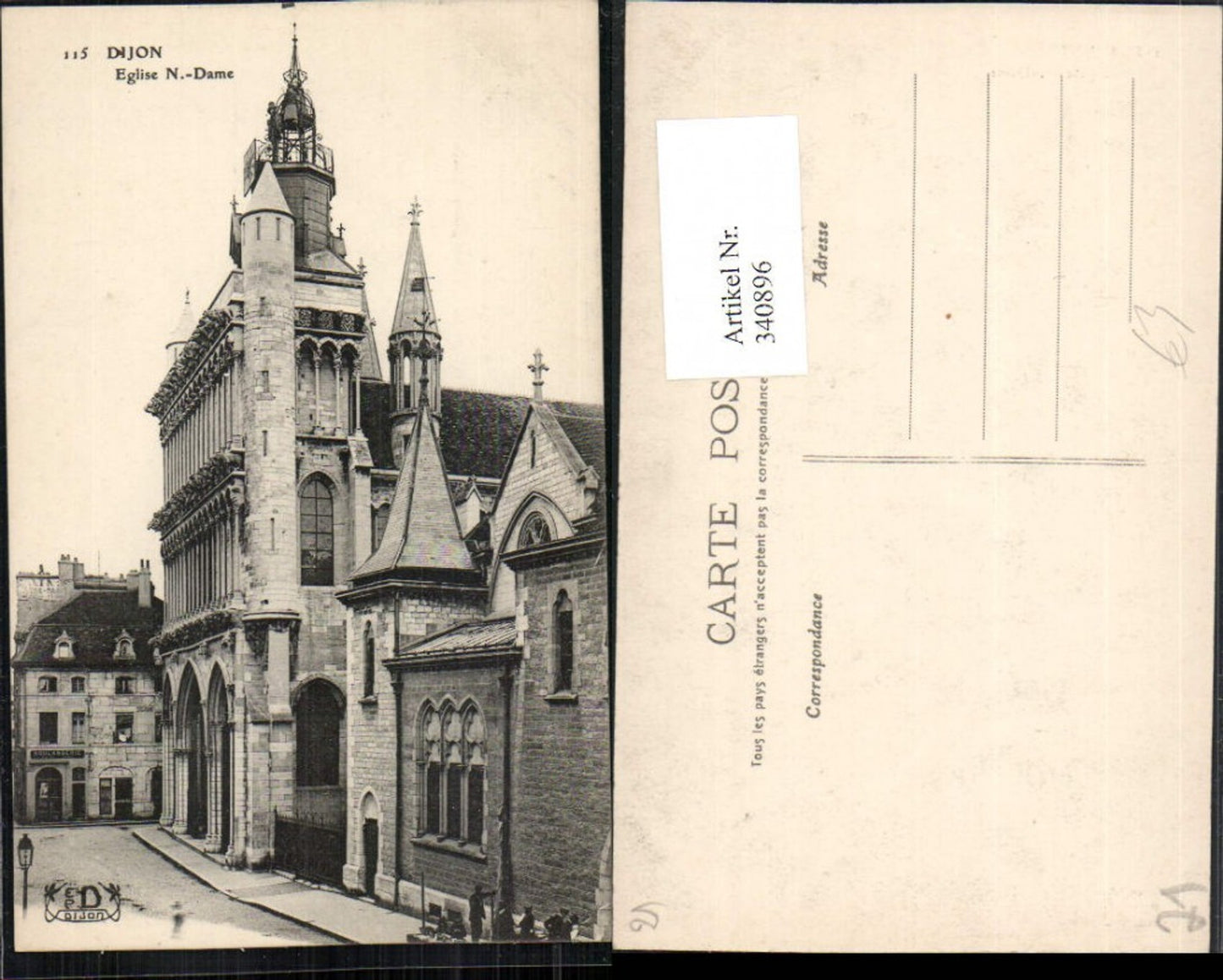 340896,Burgund Cote-Or Dijon Eglise Notre-Dame Kirche