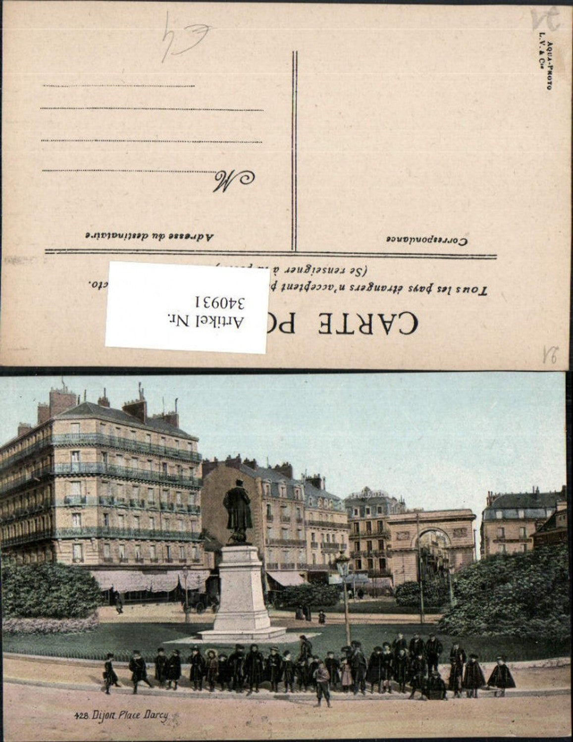 340931,Burgund Cote-Or Dijon Place Darcy Platz Denkmal