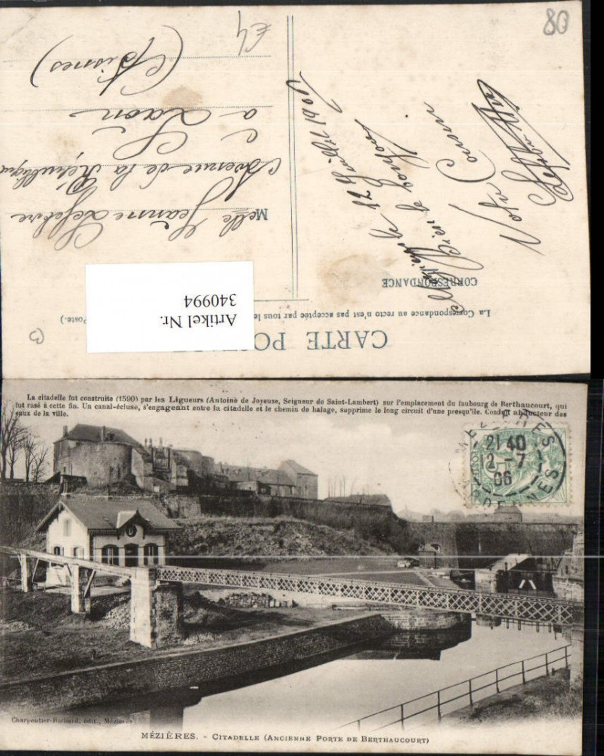 340994,Champagne-Ardenne Ardennes Mezieres Citadelle Festung Brücke