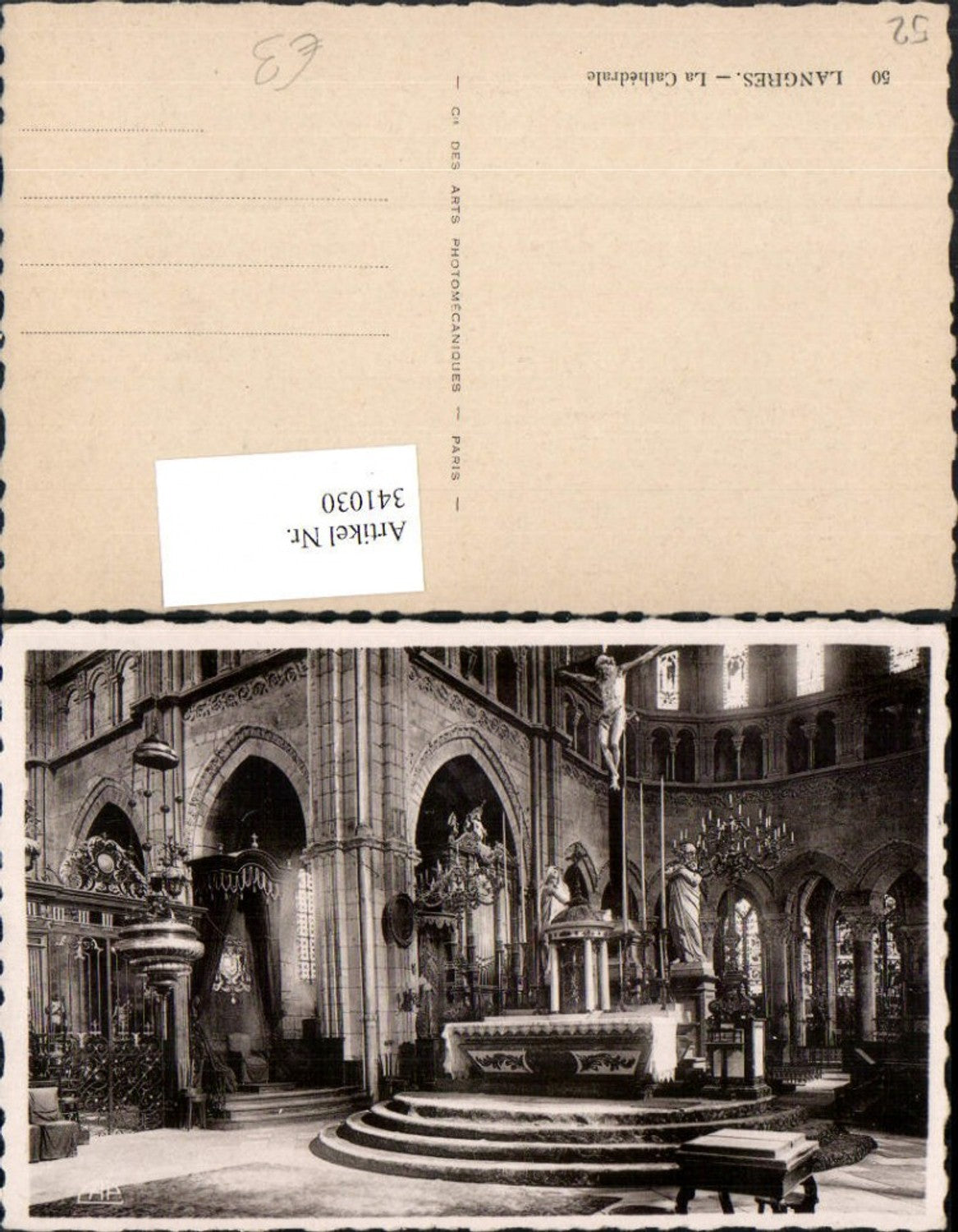341030,Champagne-Ardenne Haute-Marne Langres La Cathedrale Kirche Innenansicht