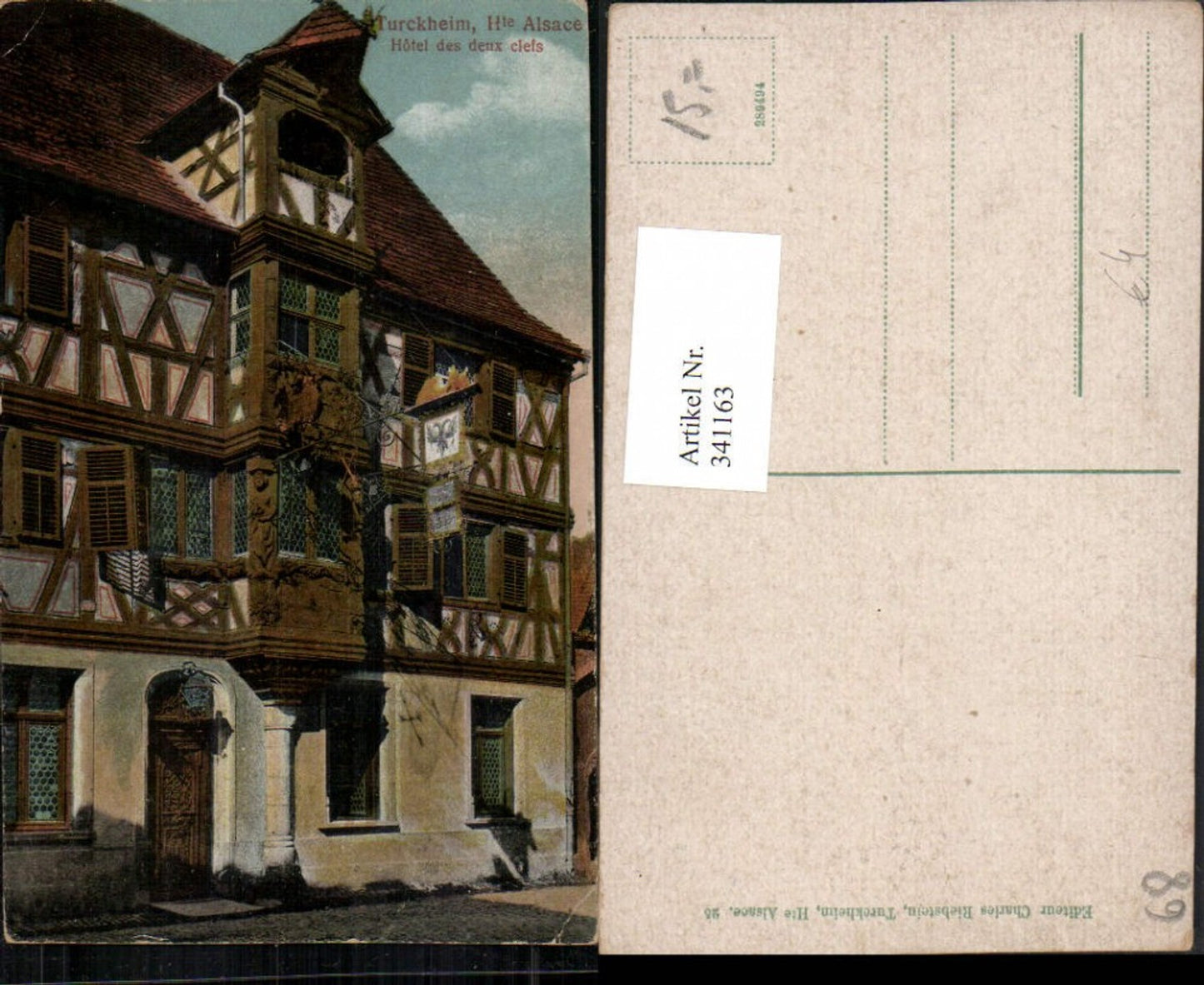 341163,Elsass Haut-Rhin Turkcheim Hotel des deux clefs
