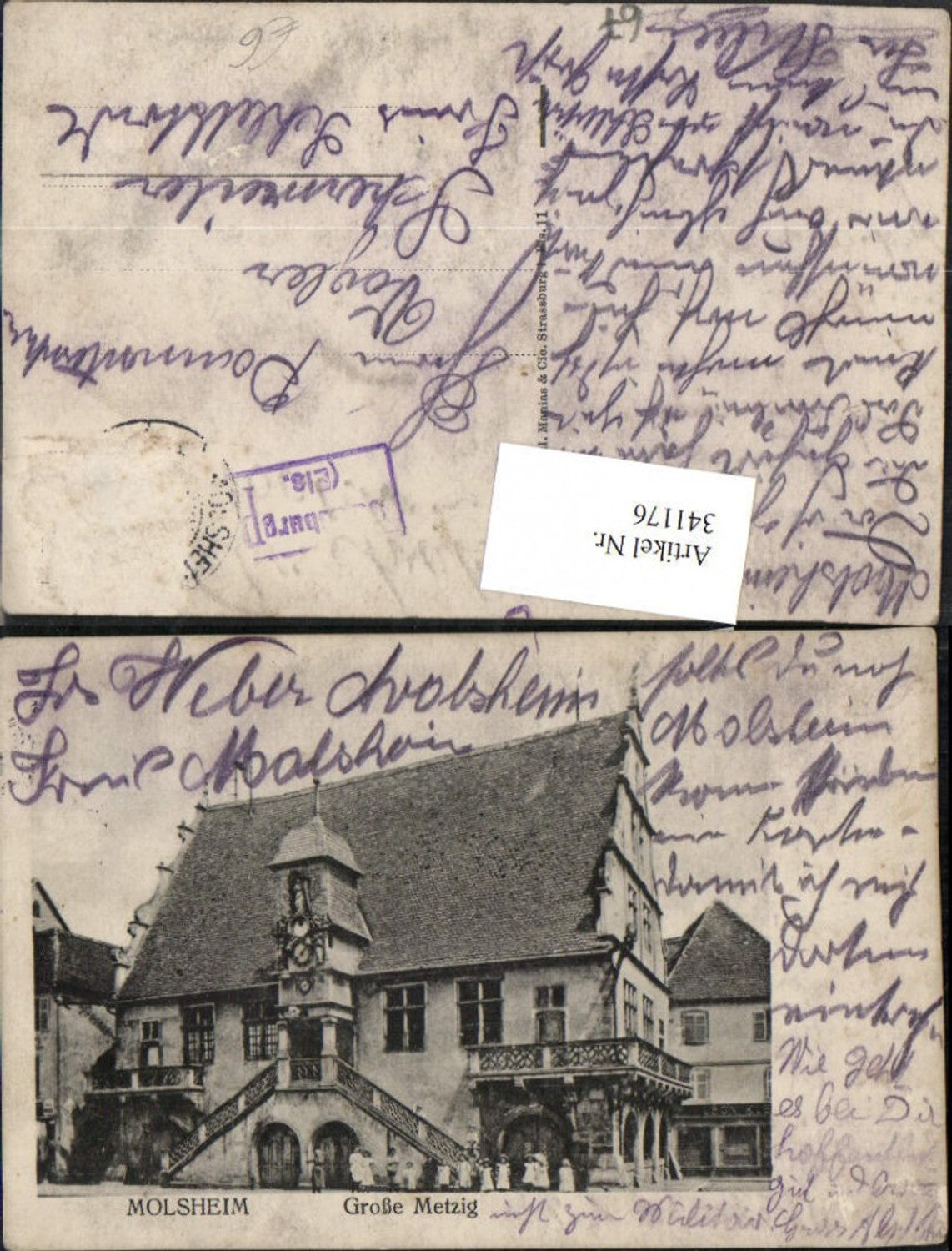 341176,Elsass Bas-Rhin Molsheim Große Metzig Rathaus