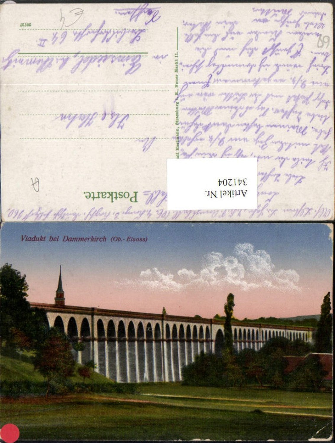 341204,Elsass Haut-Rhin Viadukt bei Dammerkirch Brücke