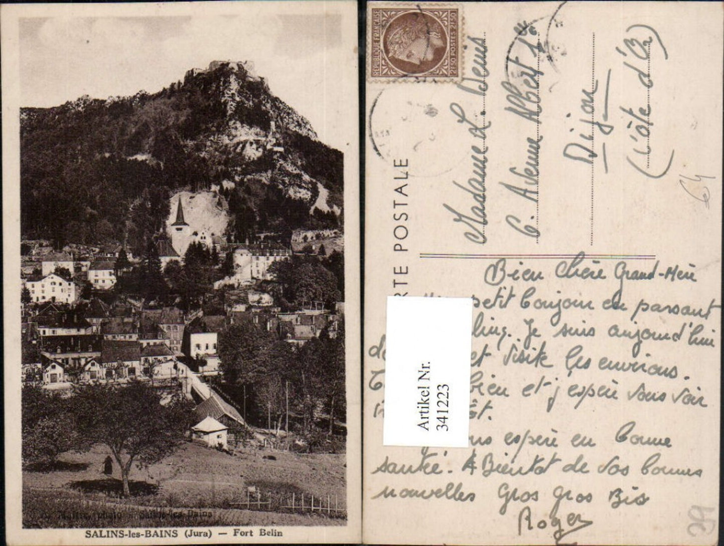 341223,Franche-Comte Jura Salins-les-Bains Totale m. Fort Belin Festung