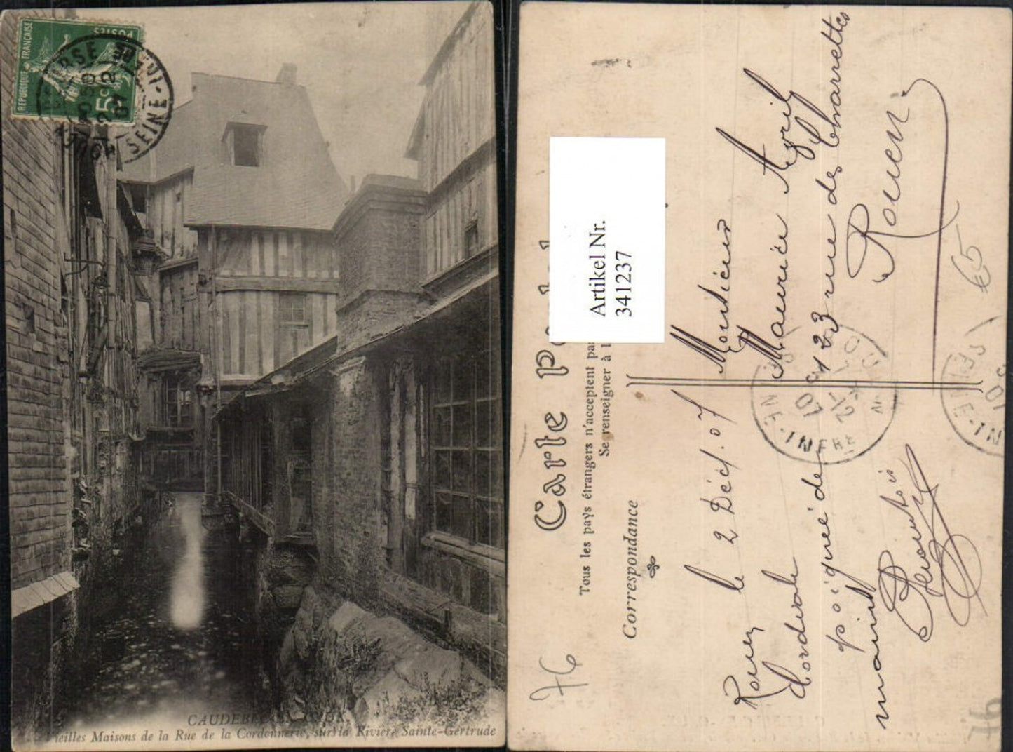 341237,Haute-Normandie Seine-Maritime Caudebec-en-Caux Vieilles Maison Häuser Fluss