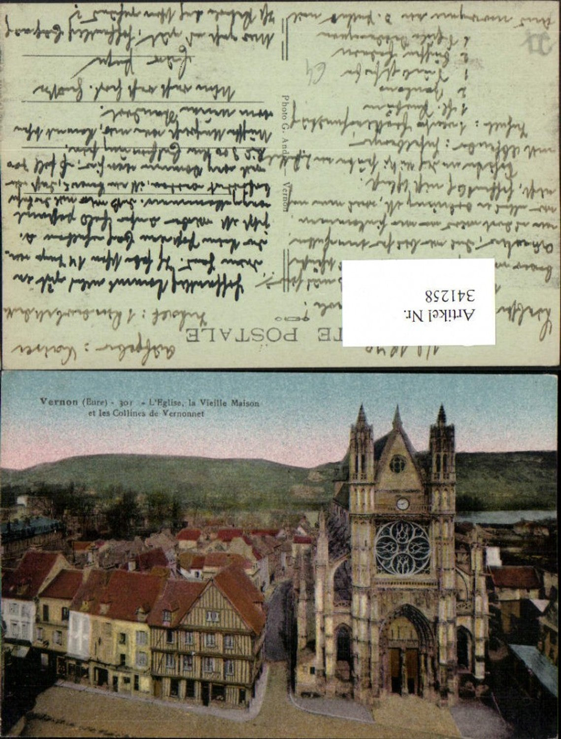 341258,Haute-Normandie Eure Vernon L'Eglise la Vieille Maison et les Collins de Vernonnet Kirche