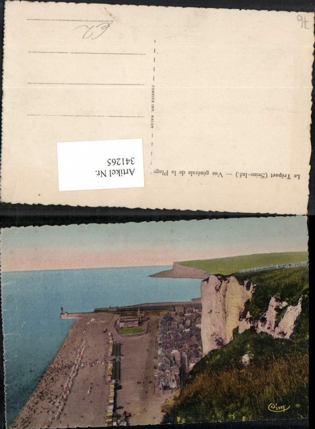 341265,Haute-Normandie Seine-Maritime Le Treport Vue generale de la Plage Strand