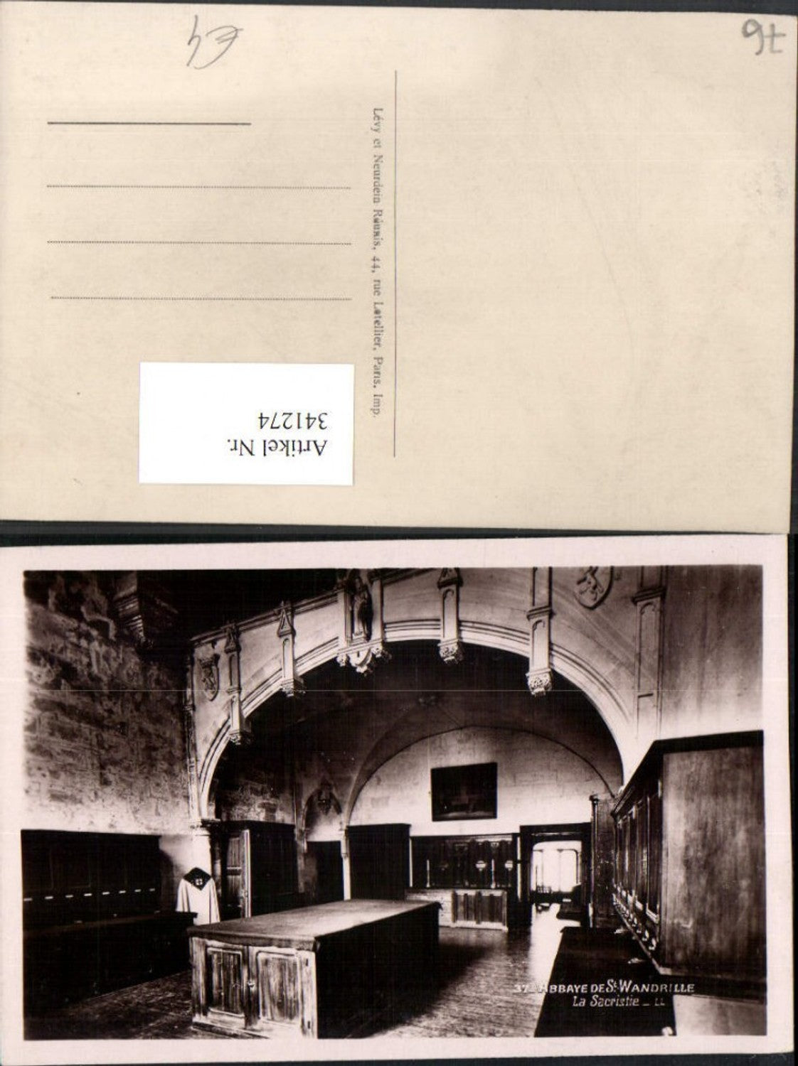 341274,Haute-Normandie Seine-Maritime Abbaye de St Wandrille La Sacristie Sakristei
