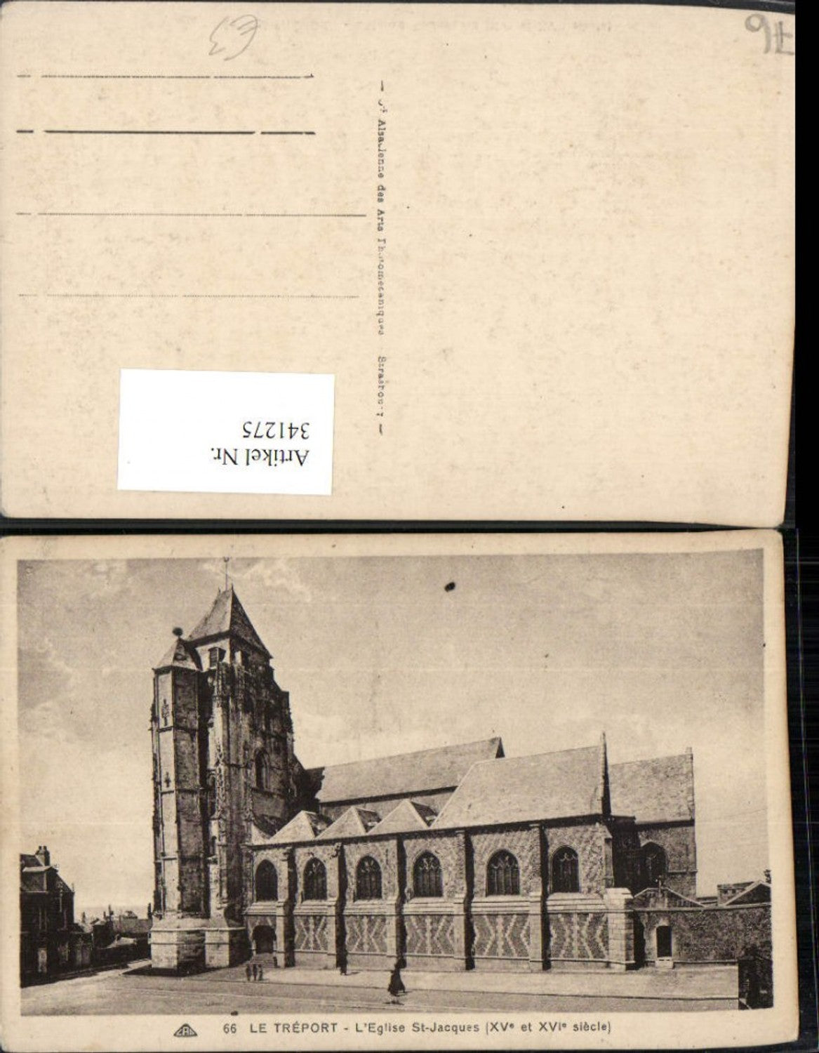 341275,Haute-Normandie Seine-Maritime Le Treport L'Eglise St-Jacques Kirche