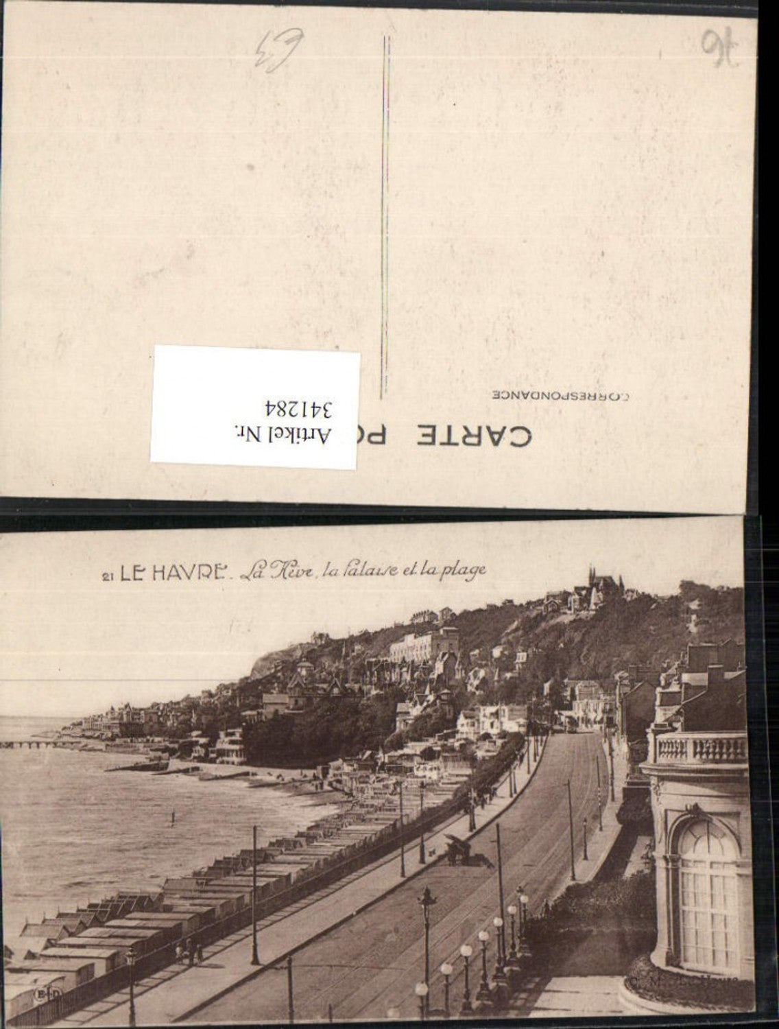 341284,Haute-Normandie Seine-Maritime Le Havre La Keve La Palaise et la plage Strand