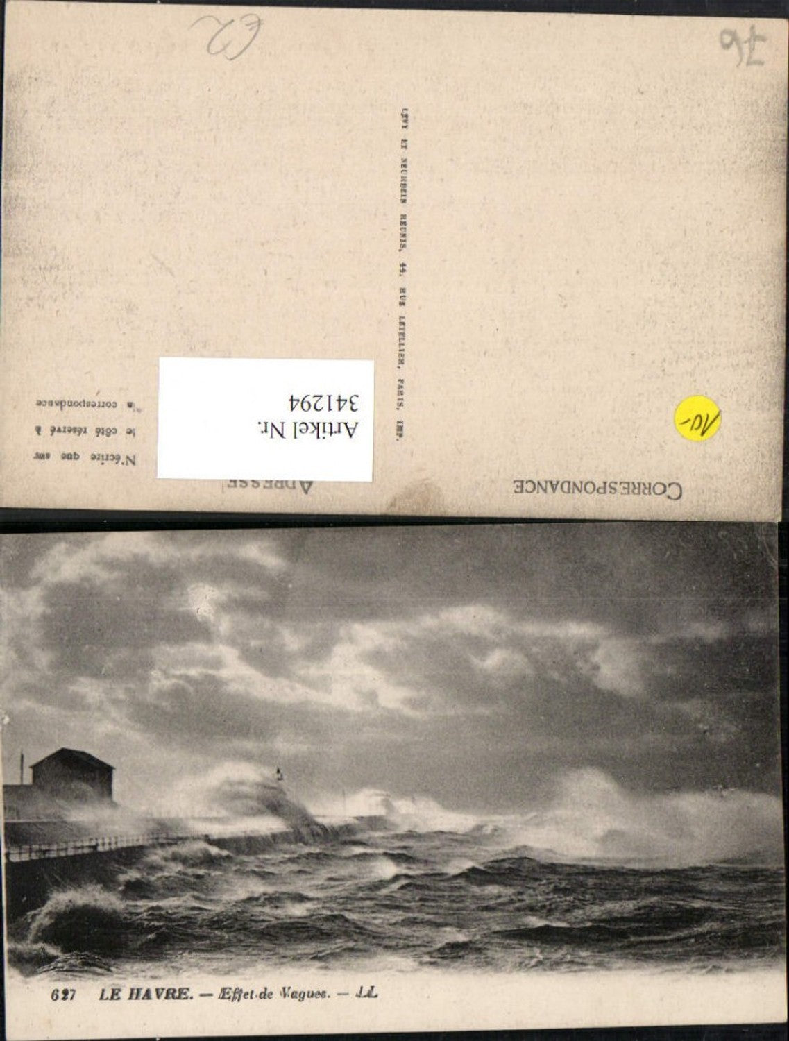 341294,Haute-Normandie Seine-Maritime Le Havre Effet de Vagues Brandung
