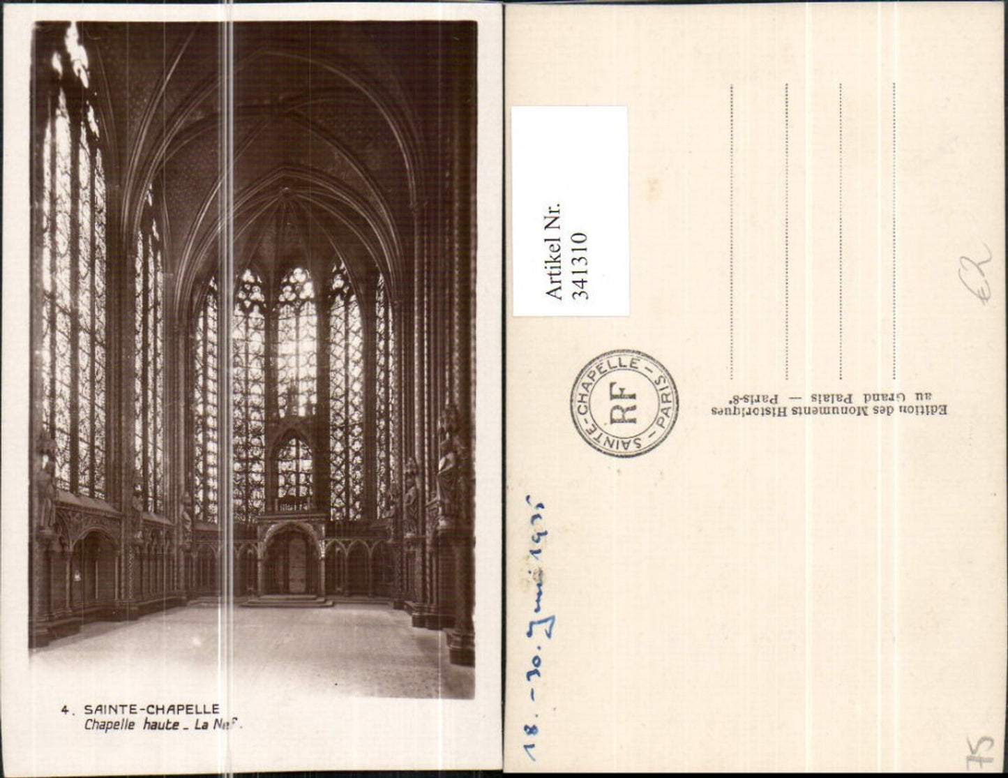 341310,Ile-de-France Paris Sainte-Chapelle Chapelle haute La Nef Kirche Innenansicht
