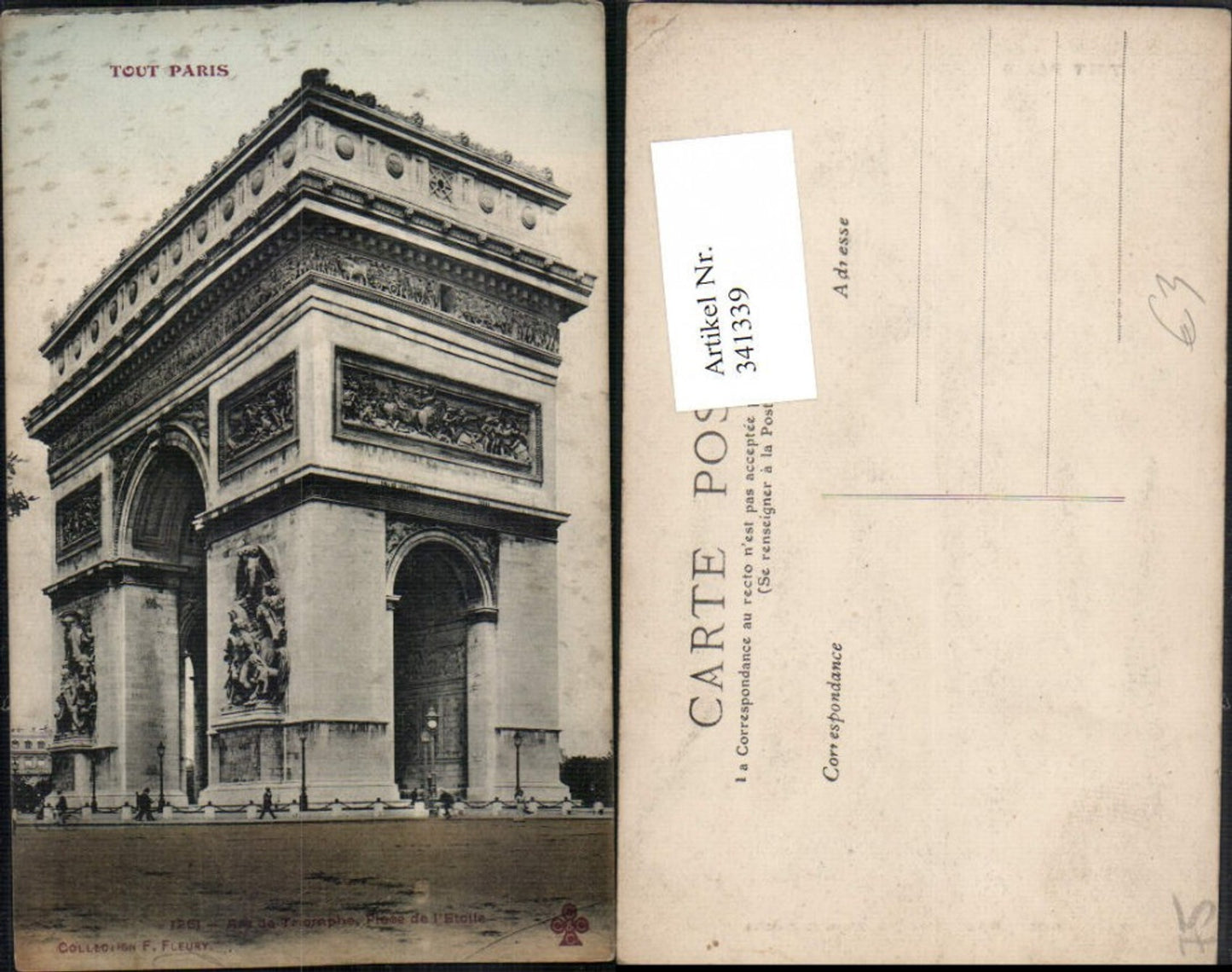 341339,Ile-de-France Paris Place de l'Etoile Arce de Triomphe Triumphbogen