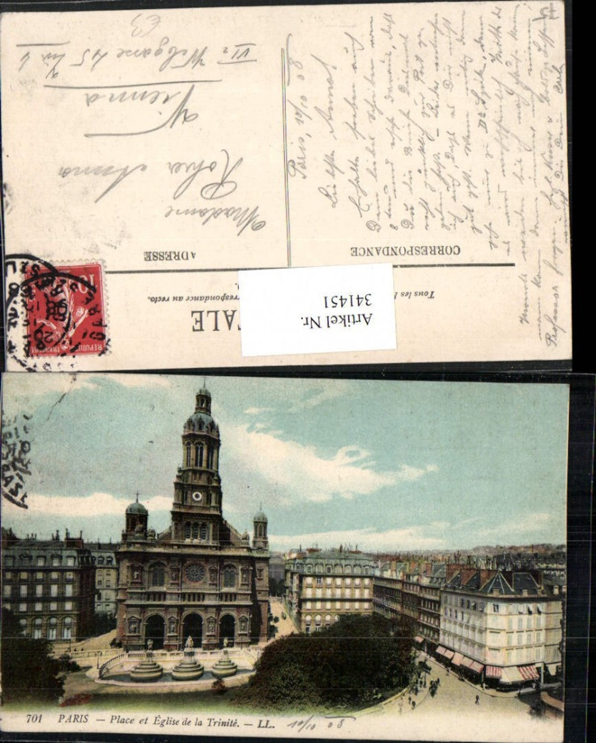 341451,Ile-de-France Paris Place et Eglise de la Trinite Kirche