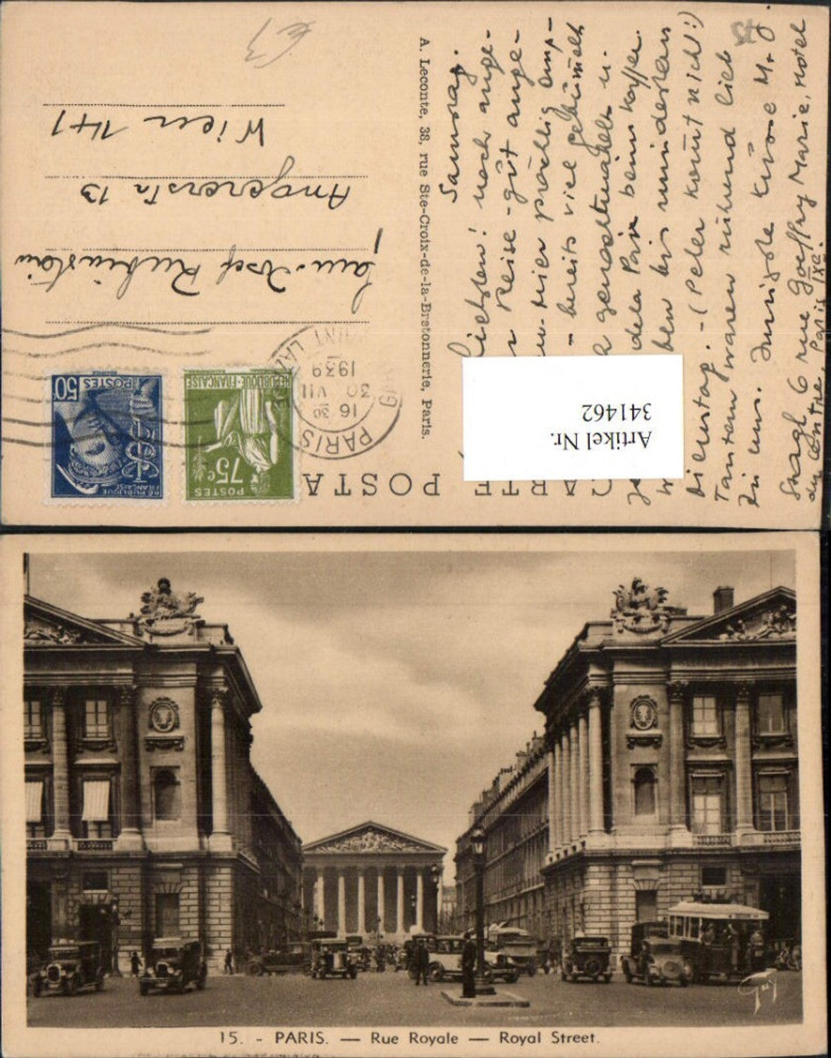 341462,Ile-de-France Paris Rue Royale Straßenansicht