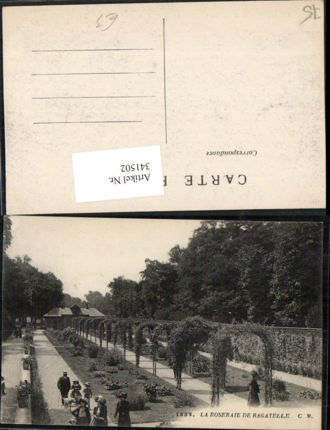 341502,Ile-de-France Paris La Roseraie de Bagatelle Rosengarten Laube