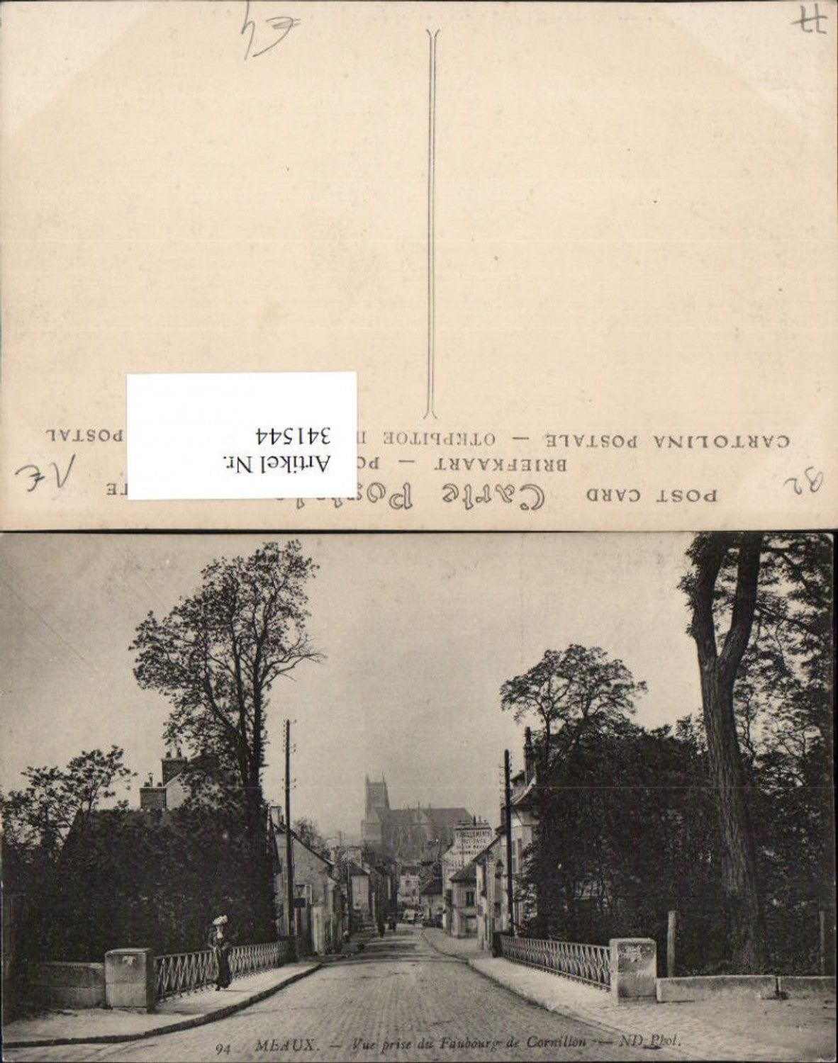 341544,Ile-de-France Seine-et-Marne Meaux Vue prise du Faubourg de Cornillon Straßenansicht