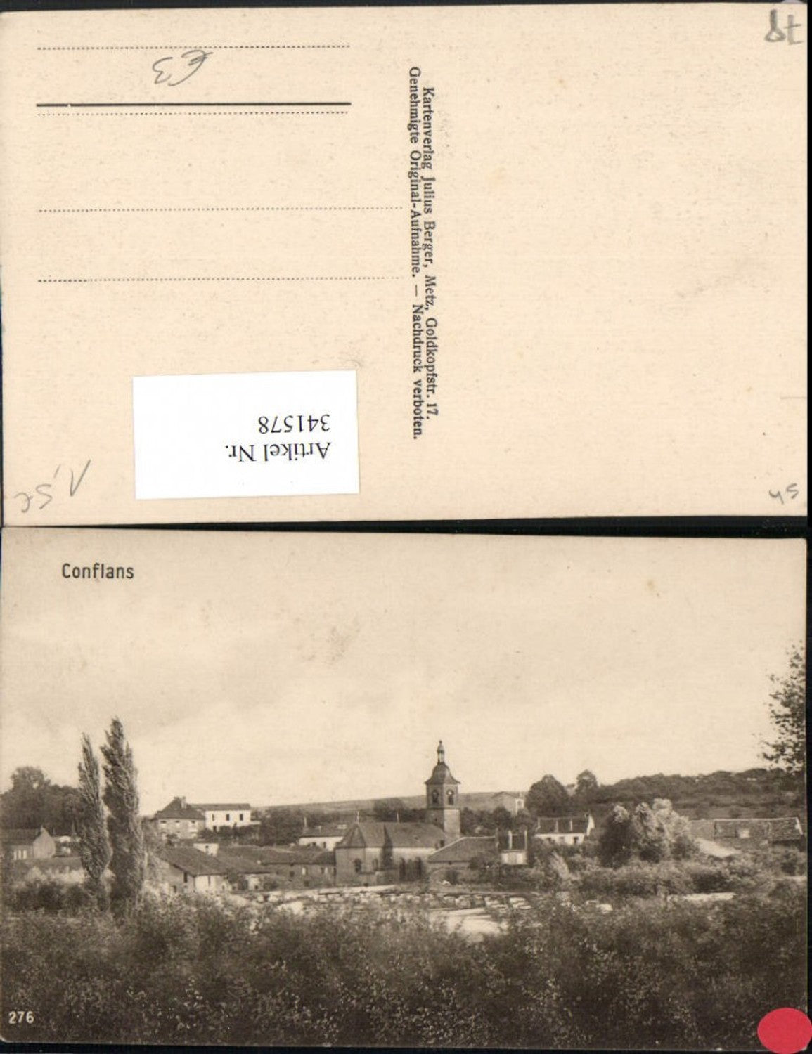 341578,Ile-de-France Yvelines Conflans Teilansicht Kirche