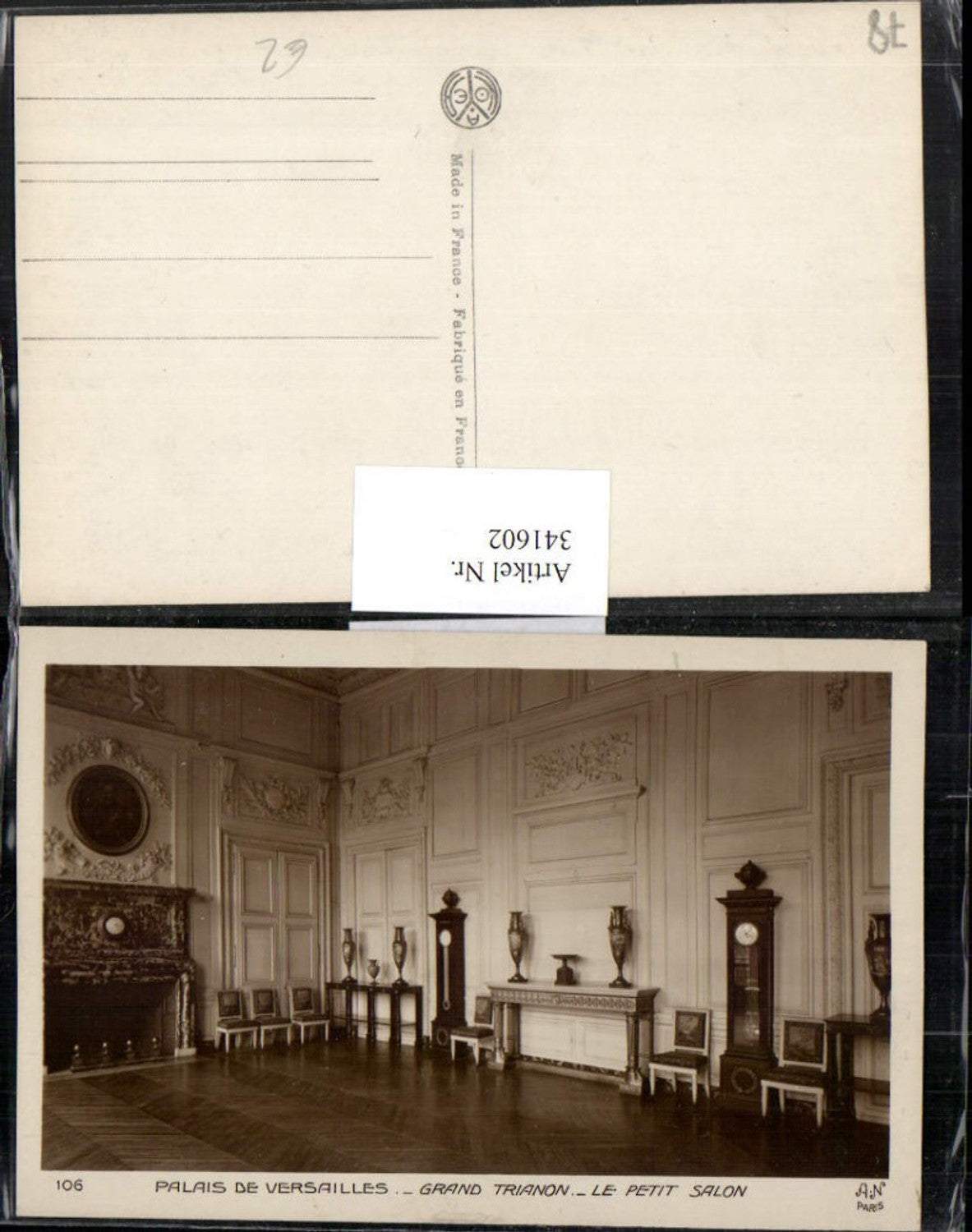 341602,Ile-de-France Yvelines Palais de Versailles Grand Trianon Le Petit Salon Pendeluhr