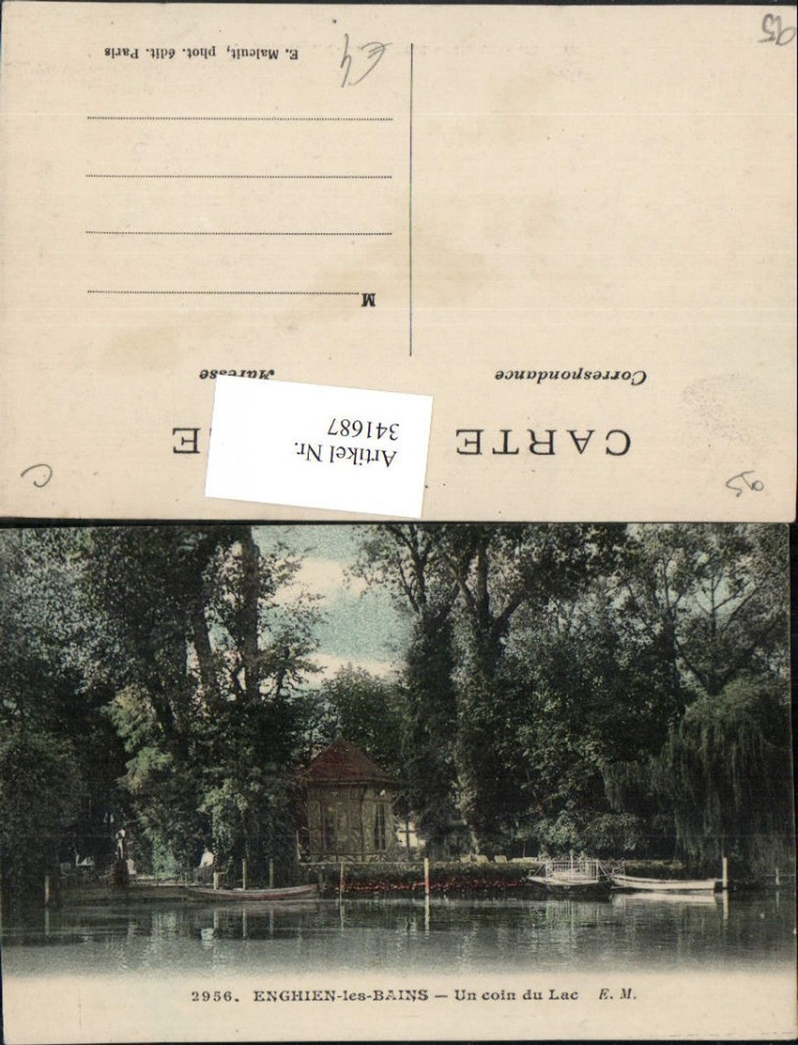 341687,Ile-de-France Val-Oise Enghien-les-Bains Un coin du Lac See