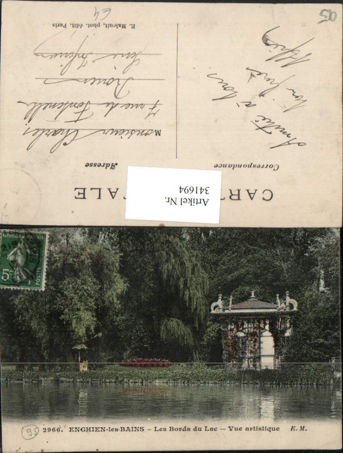 341694,Ile-de-France Val-Oise Enghien-les-Bains Les Bords du Lac Partie