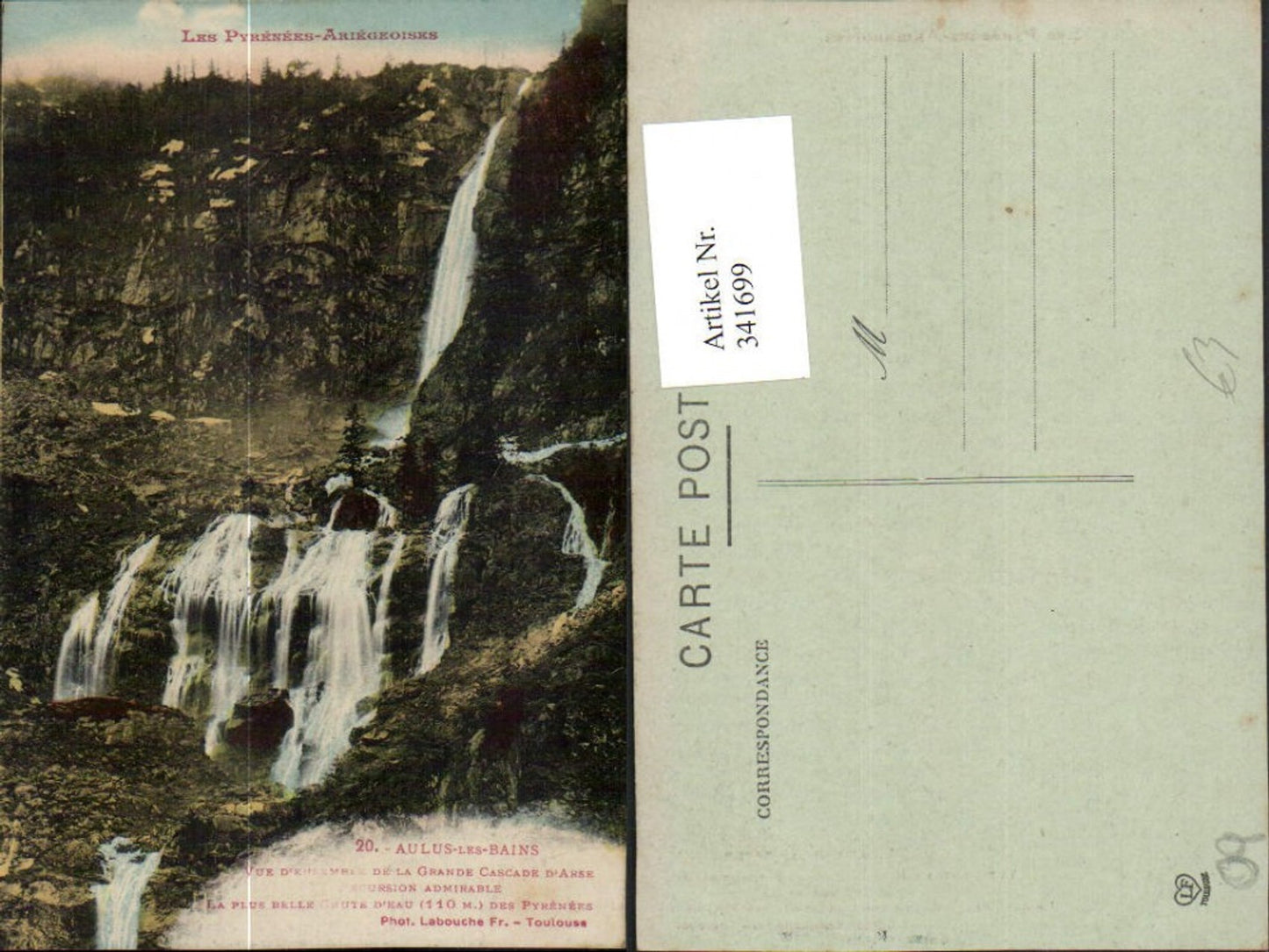 341699,Midi-Pyrenees Ariege Aulus-les-Bains Grande Cascade d'Arse Wasserfall